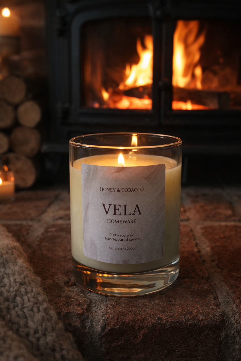 Honey and Tobacco Scented Candle