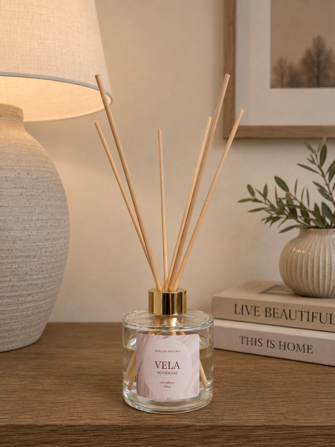 Rose and Wisteria Reed Diffuser