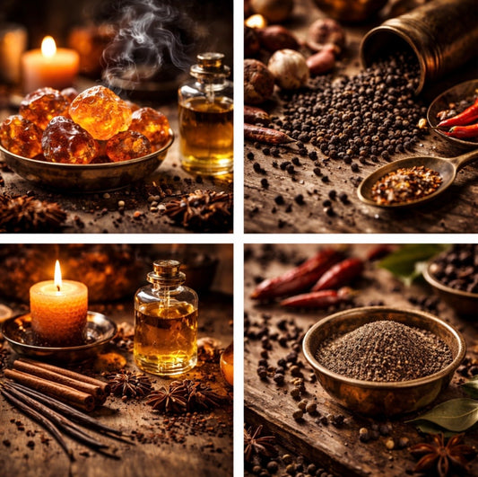 Amber and Black Pepper