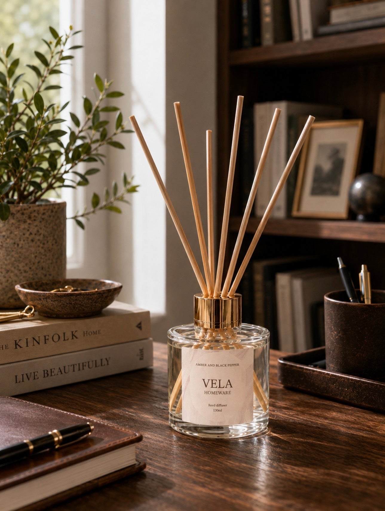 Amber and Black Pepper Reed Diffuser