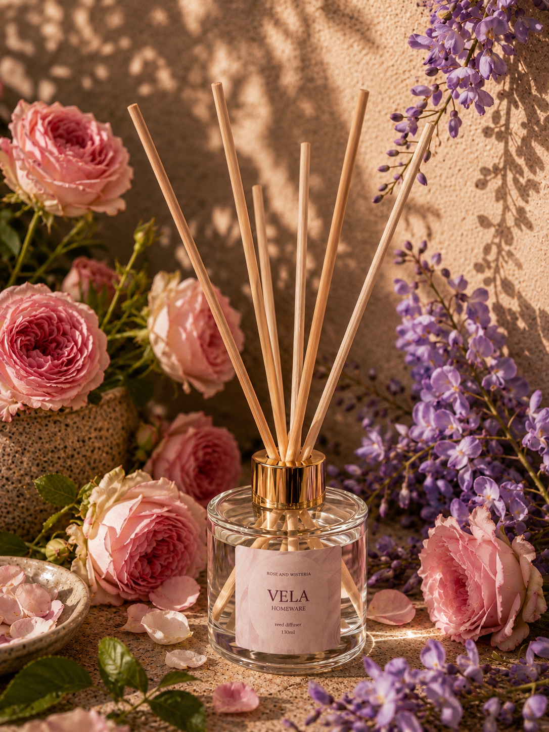 Rose and Wisteria Reed Diffuser