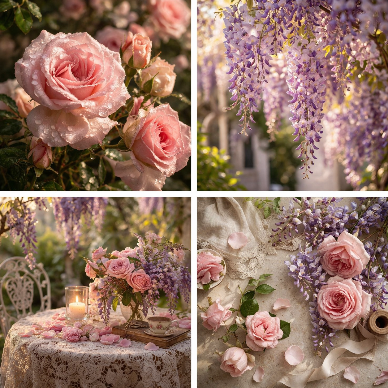Rose and Wisteria Reed Diffuser